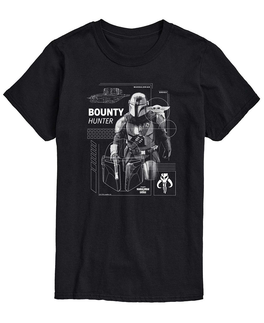 AIRWAVES Men's The Mandalorian & Grogu Bounty Hunter Graphic T-Shirt