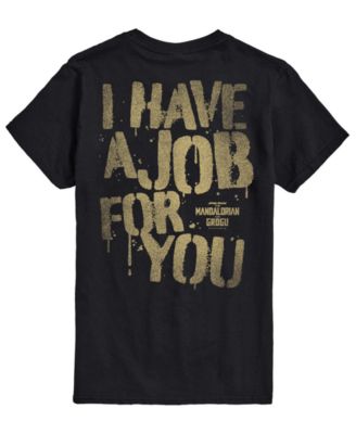 AIRWAVES Men's The Mandalorian & Grogu Have Job For You Graphic T-Shirt