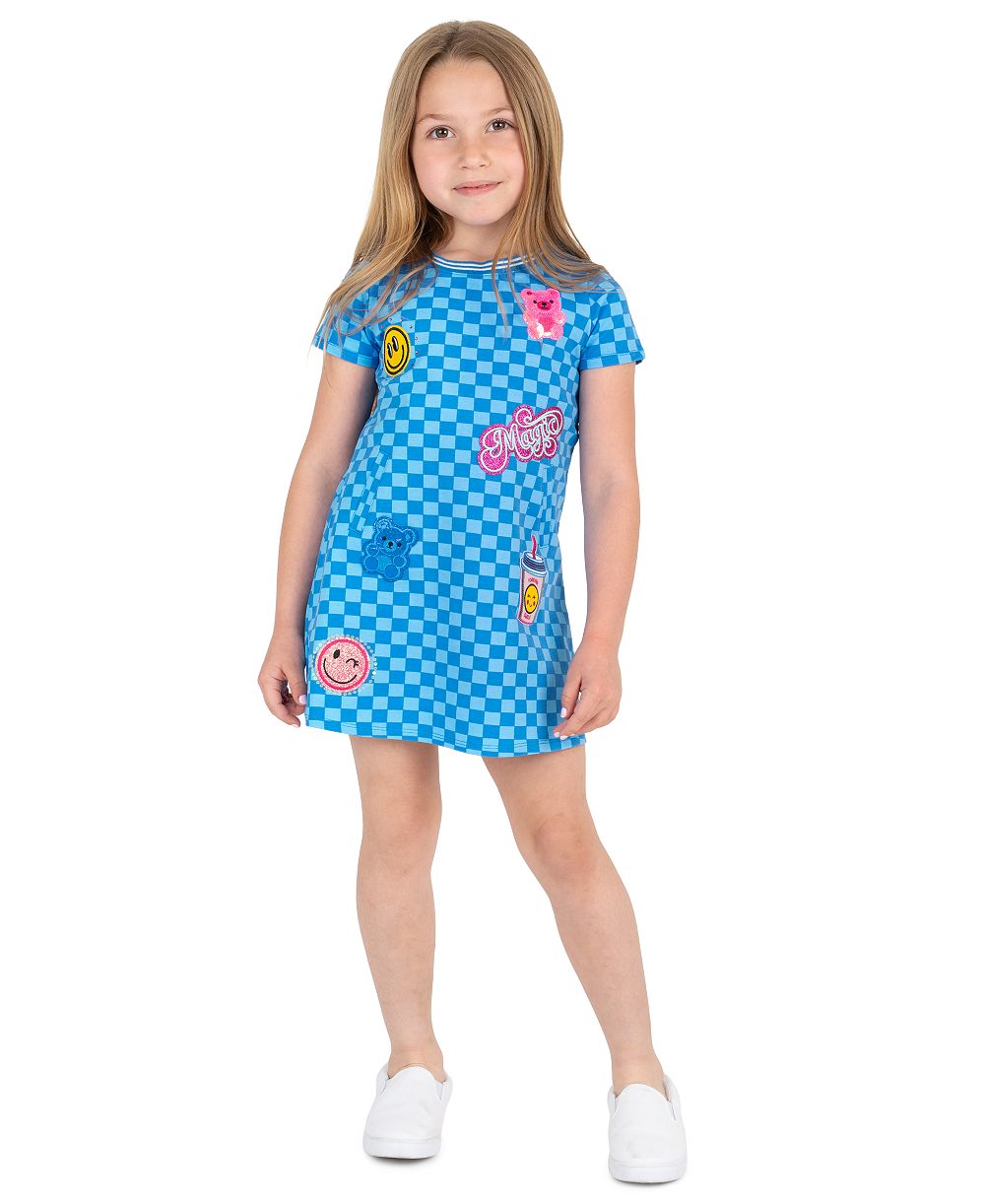 Rare Editions Детский 2T-6X Checkered Applique Knit Dress