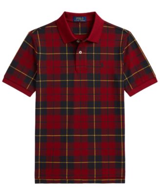 Polo Ralph Lauren детская рубашка поло в клетку с коротким рукавом, размеры 8-20