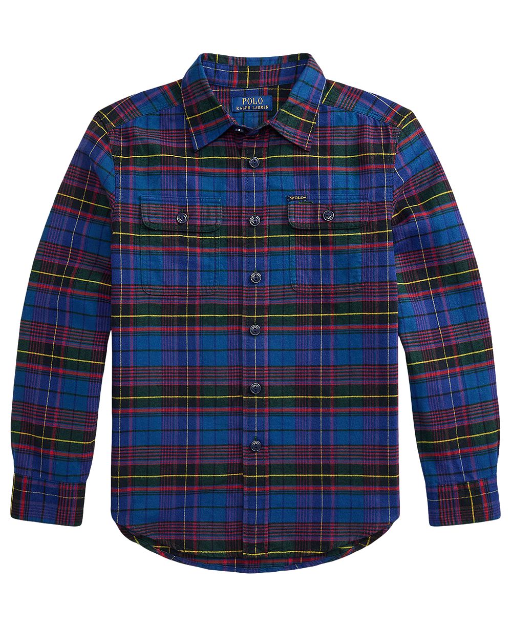 Polo Ralph Lauren Boys' 8-20 Plaid Long-Sleeve Workshirt