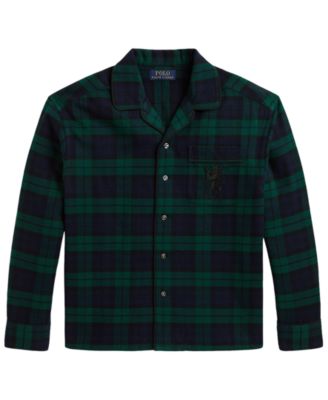 Polo Ralph Lauren мужская фланелевая рубашка в клетку Oversize для мальчиков 8-20