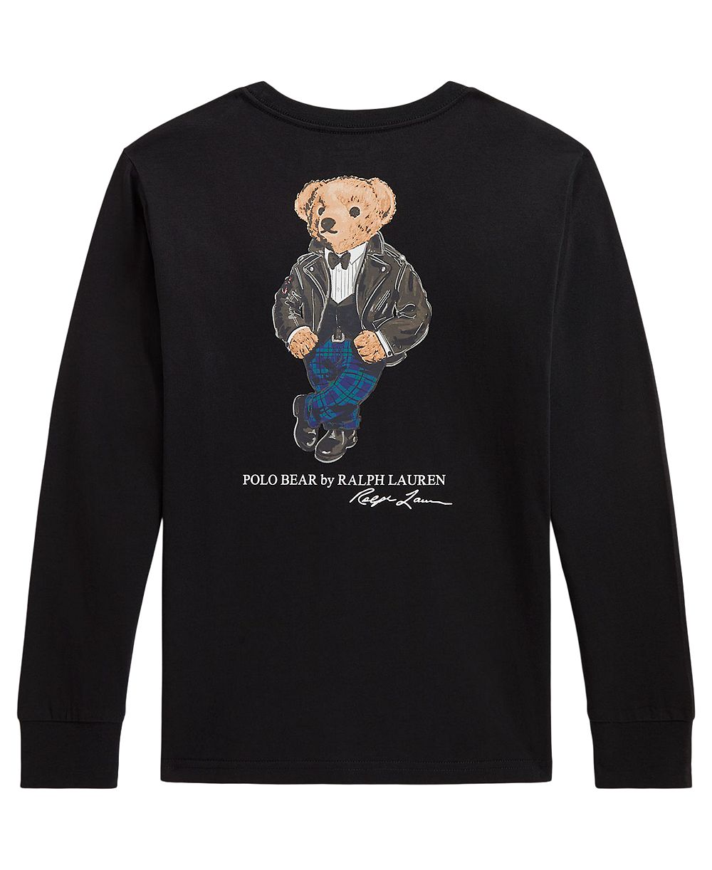 Polo Ralph Lauren Boys' 8-20 Polo Bear Graphic Long-Sleeve T-Shirt
