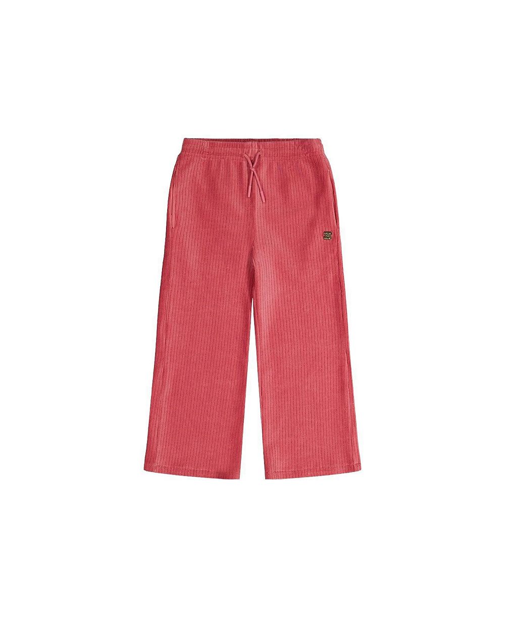 Deux par Deux брюки Velour Flare для девочек малинового цвета