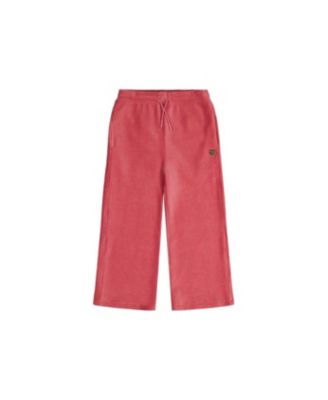 Deux par Deux брюки Velour Flare для девочек малинового цвета
