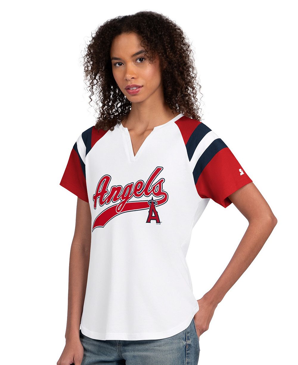 Женская футболка Starter Los Angeles Angels Game On Raglan, белая