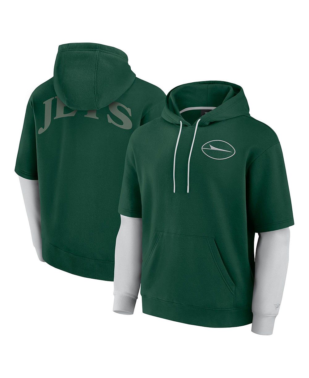 Худи Fanatics Sleek Elements Pullover для мужчин и женщин, зеленый New York Jets