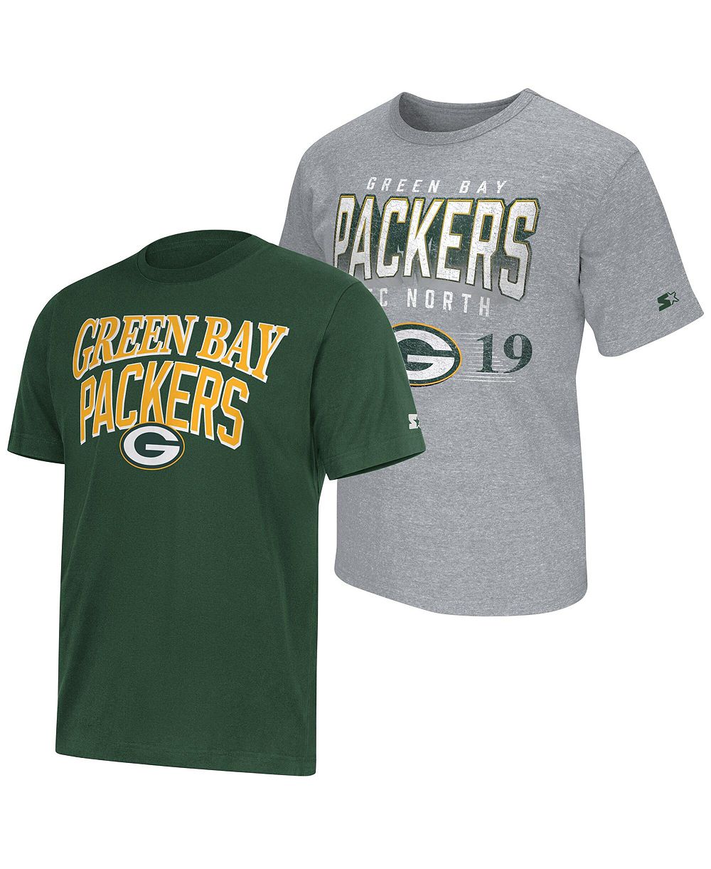 Мужская футболка Starter Green Bay Packers Logo 2-Pack Green/Gray