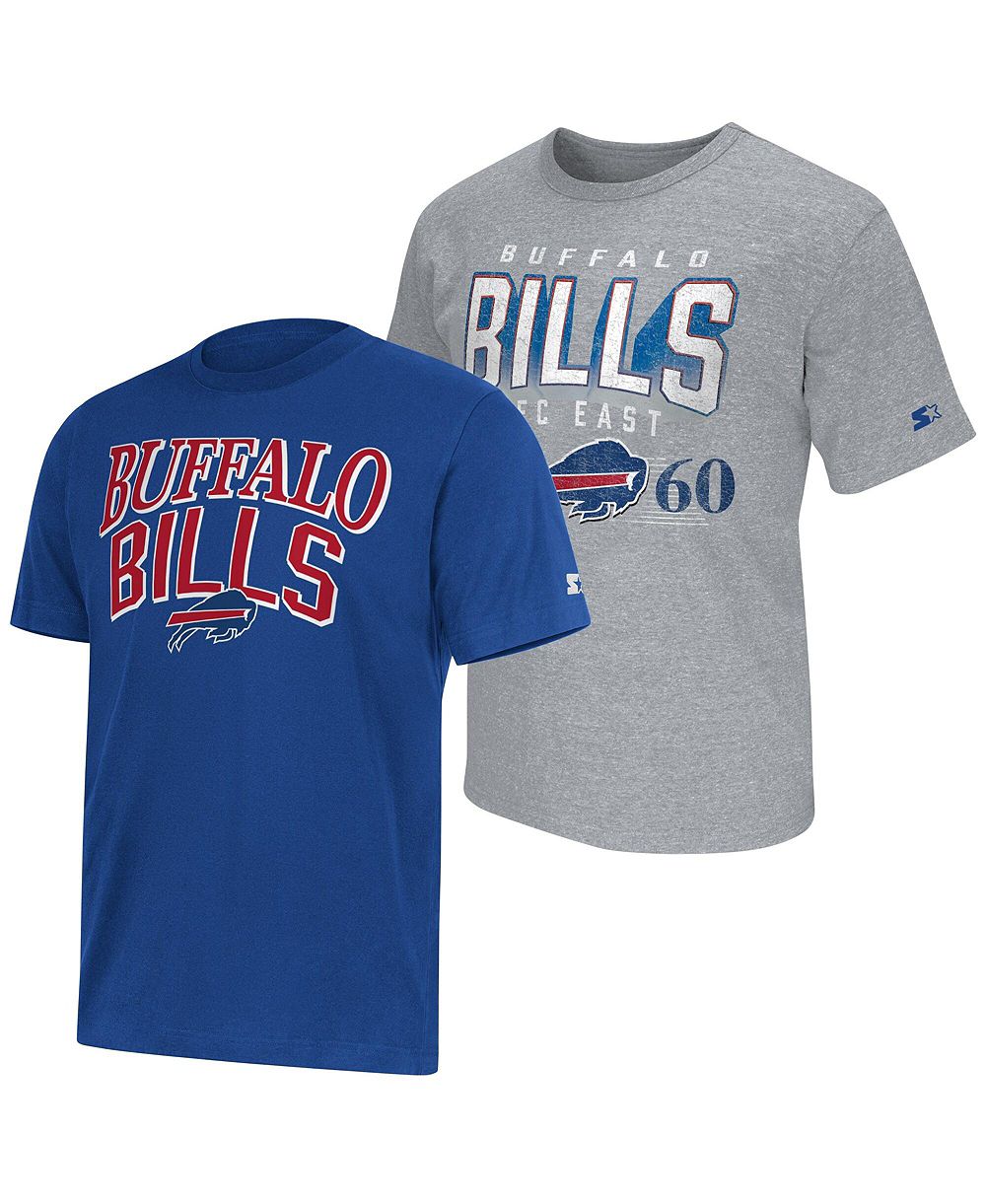 Мужская футболка Starter Royal/Gray Buffalo Bills Logo (2 шт.)
