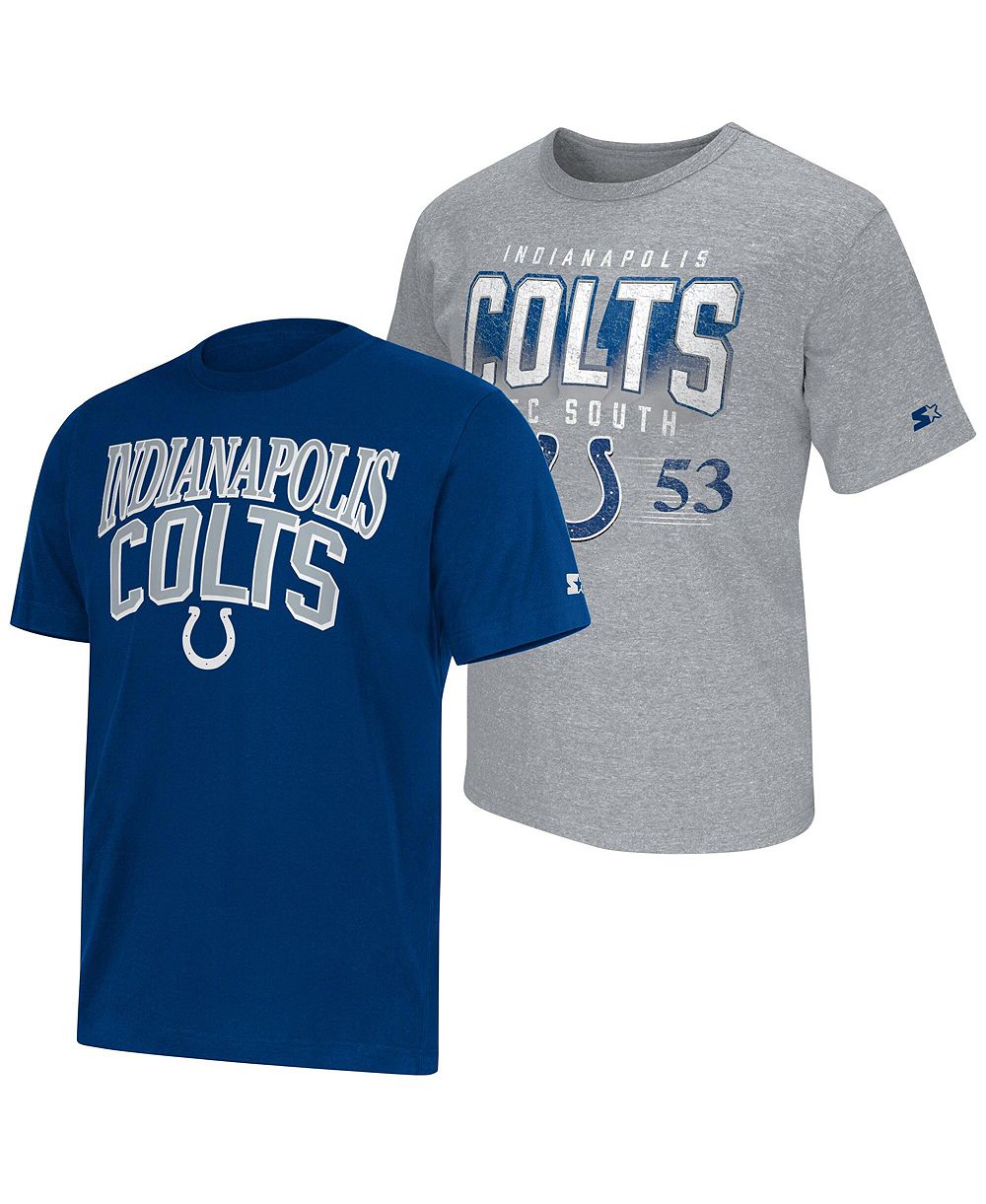 Starter Мужская футболка 2 шт. Royal/Gray Indianapolis Colts Logo