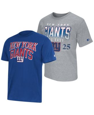 Starter Men's 2-pack Royal/Gray New York Giants Logo T-Shirt