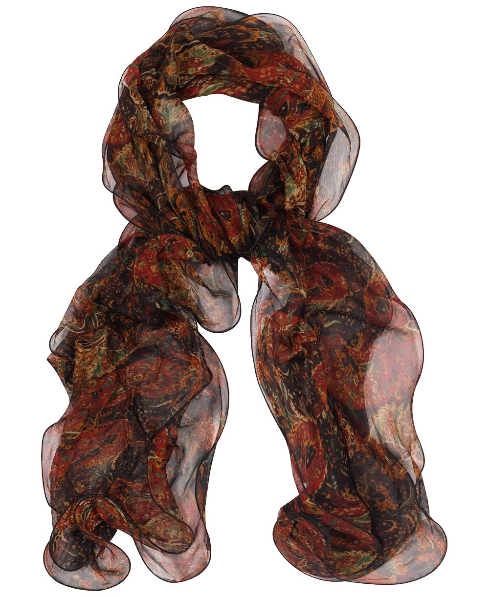 Lauren Ralph Lauren Paisley Double Ruffle Scarf