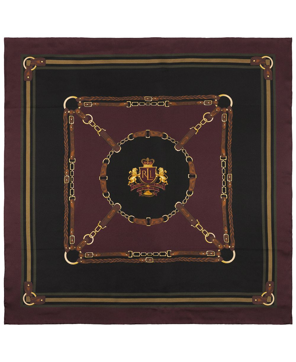 Lauren Ralph Lauren Belting Logo Crest Square Scarf