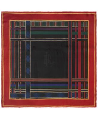 Lauren Ralph Lauren Logo Ribbon Border Square Scarf