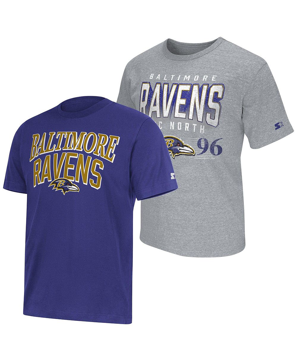 Мужская футболка Starter 2-pack Purple/Gray Baltimore Ravens Logo