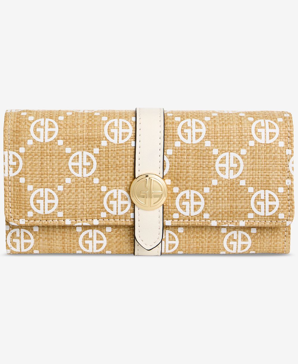 Giani Bernini Monogram Straw Receipt Manager, Exclusively at Macy's