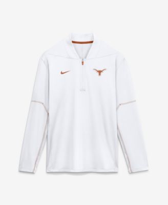 Мужской джемпер Nike White Texas Longhorns Sideline Dri-FIT Long Sleeve Half-Zip Pullover