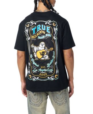 True Religion Men's Buddha Motif Graphic Embroidered T-Shirt