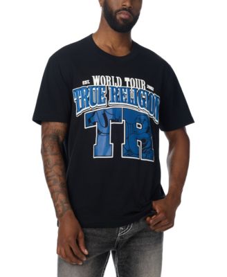 True Religion Men's Arched Logo Buddha Graphic Regular-Fit Puff-Print T-Shirt