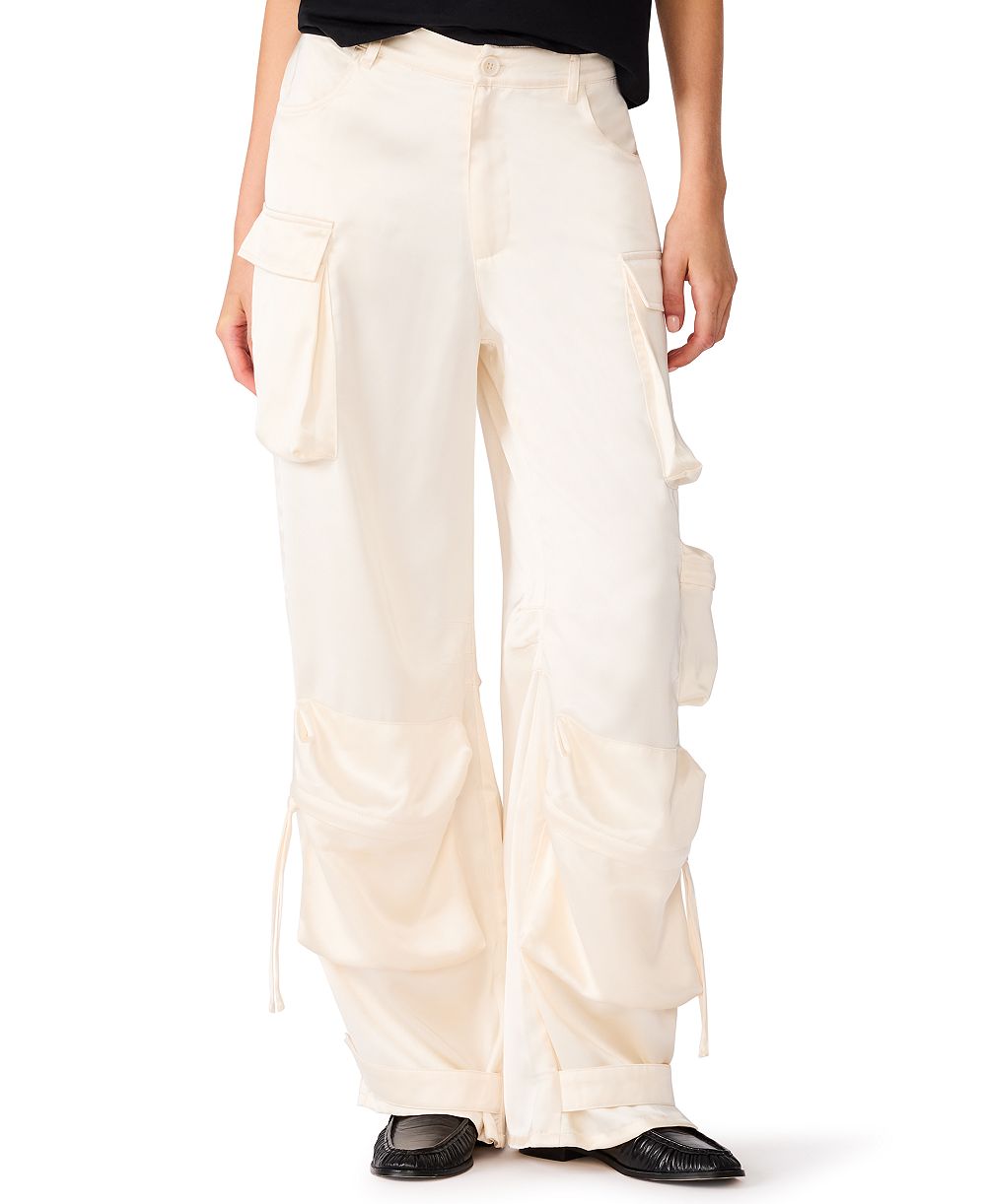 Steve Madden Women's Duo Wide-Leg Drawstring Cargo Pants