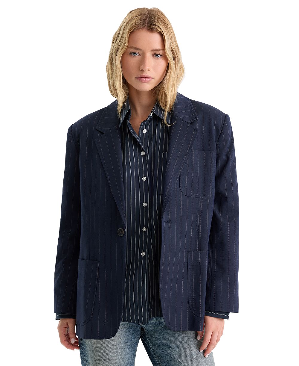 Good American Women's Notch-Lapel Oversized Jacket