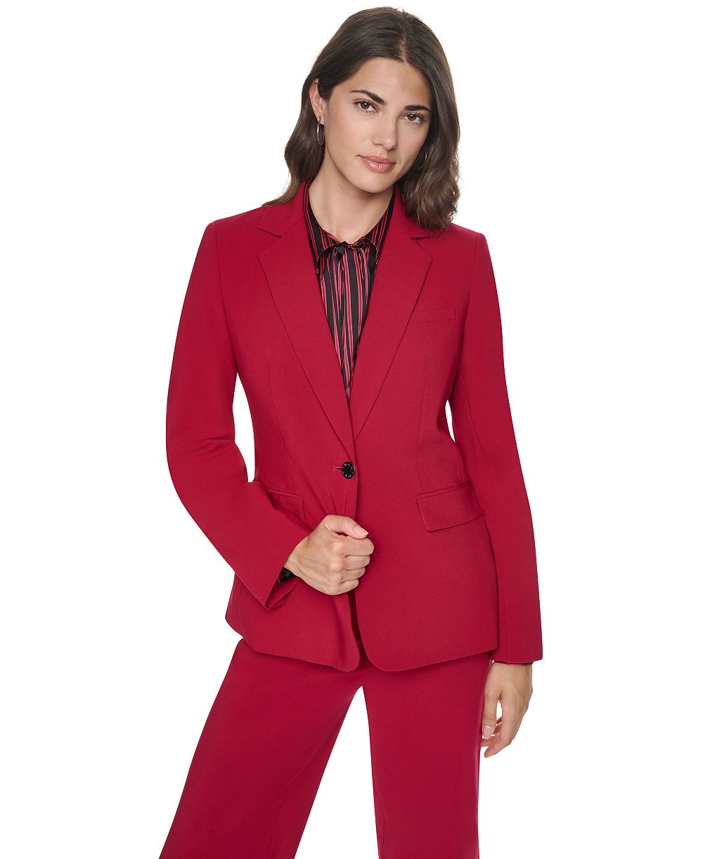 DKNY Petite Lined 1-Button Blazer