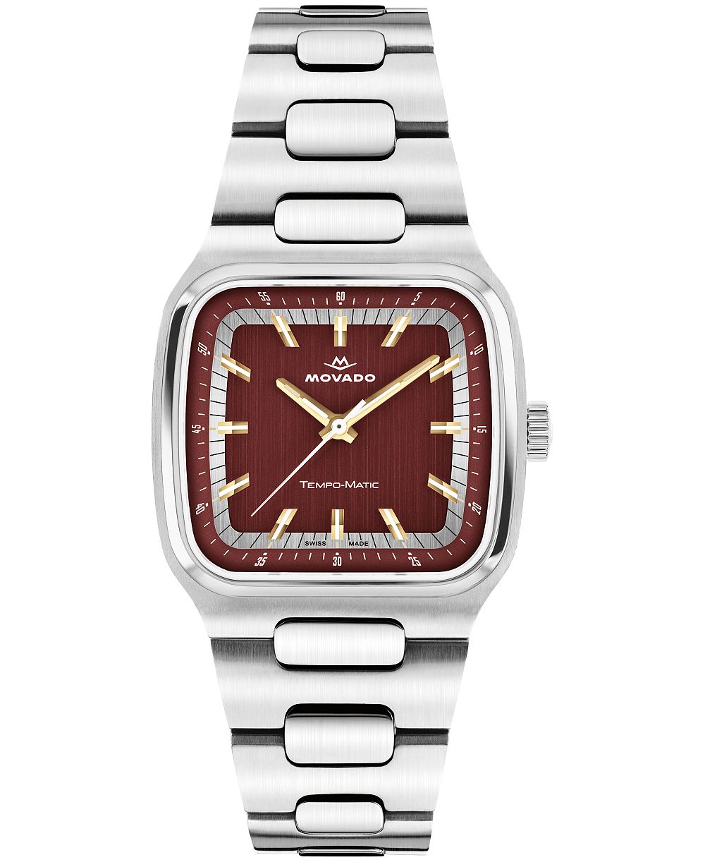 Movado Мужские часы Tempomatic Swiss Automatic из нержавеющей стали 37mm