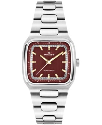 Movado Men's Tempo-Matic Swiss Automatic Stainless Steel Watch 37mm