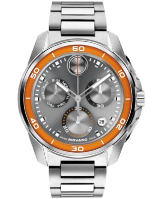 Мужские часы Movado Bold Verso S швейцарские кварцевые хронографы из нержавеющей стали 44 мм