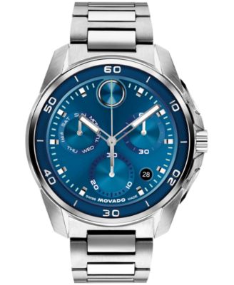 Movado Men's Bold Verso S Swiss Quartz Chrono Stainless Steel Watch 44mm