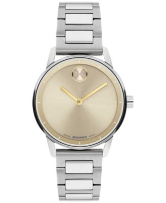 Женские кварцевые часы Movado Bold Echo Swiss, нержавеющая сталь, 30mm
