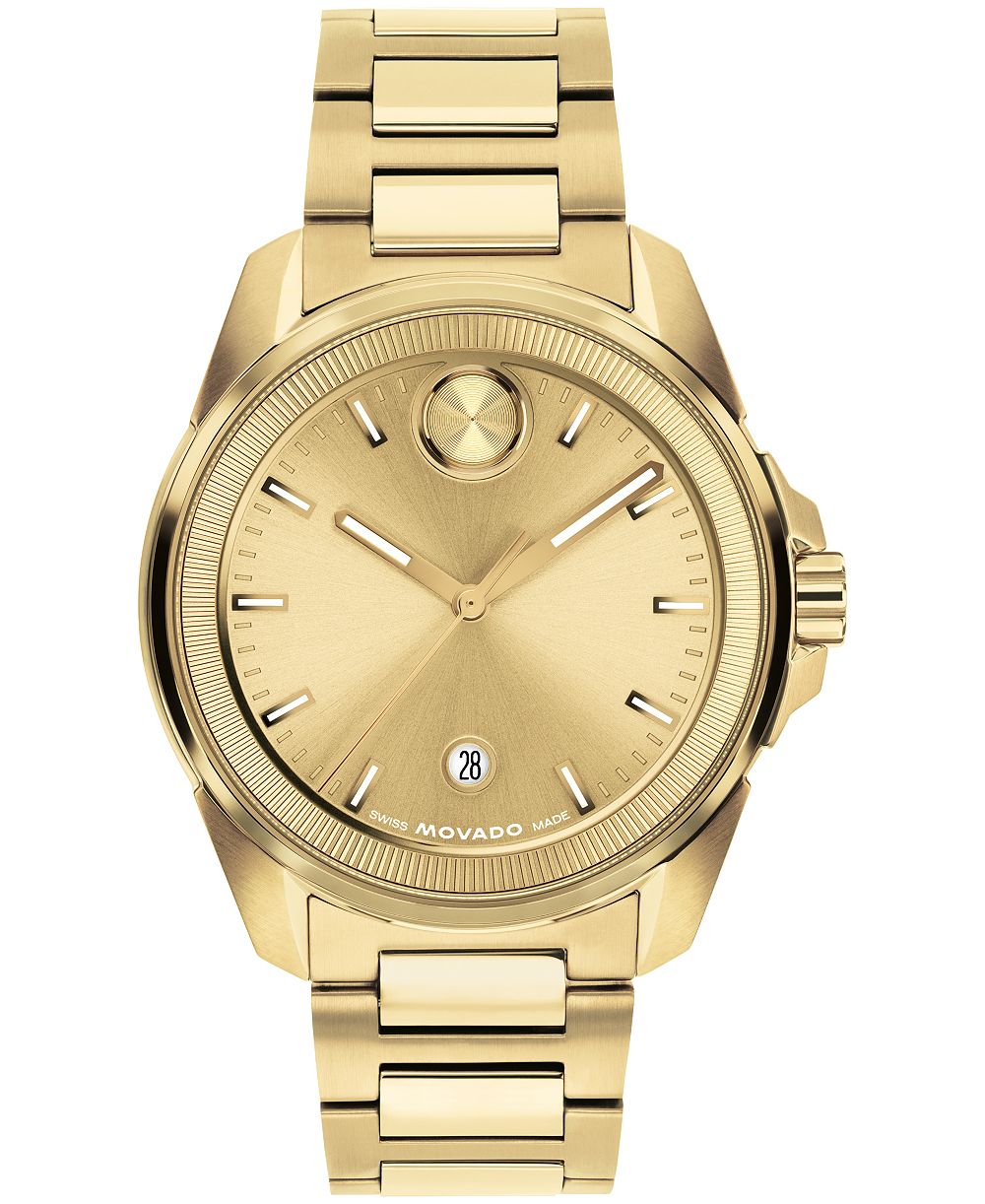 Movado Men's Bold Verso Gold Stainless Steel Watch 42mm