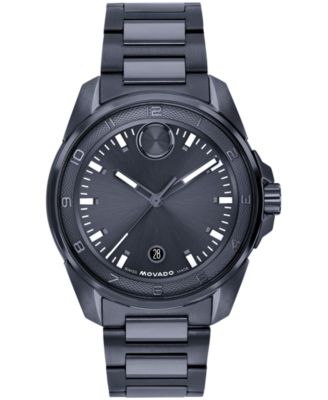 Movado Men's Bold Verso S Swiss Quartz Stainless Steel Ionic Plated Blue Steel Watch 34mm