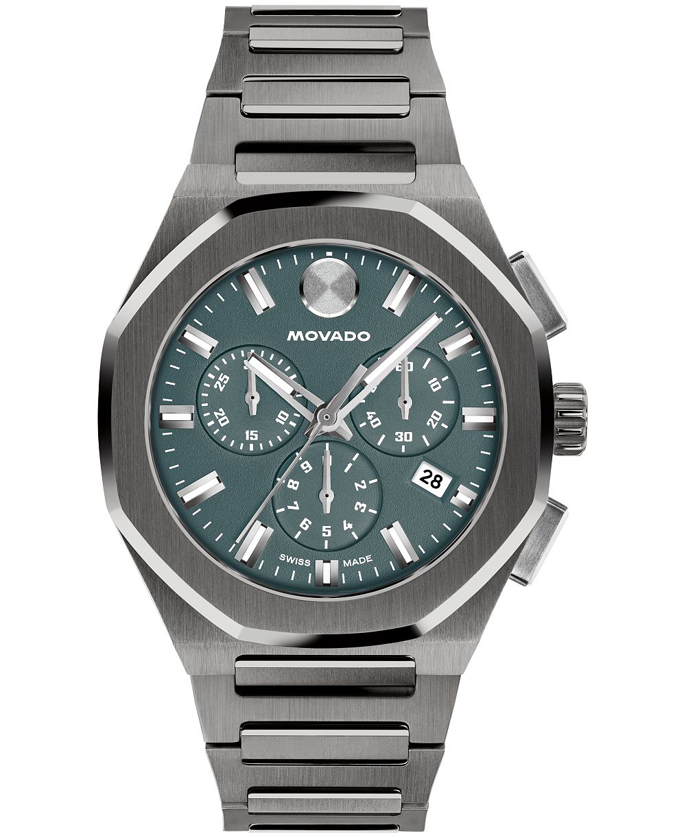 Movado Men's Centurion Swiss Quartz Chrono Gray Mid PVD Watch 40mm