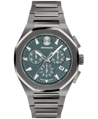 Movado мужские швейцарские кварцевые хронографы Centurion с серым PVD-покрытием, 40 мм