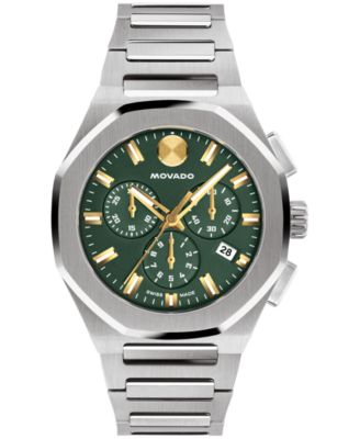 Movado мужские швейцарские кварцевые хронографы из нержавеющей стали, 40 мм, серия Centurion