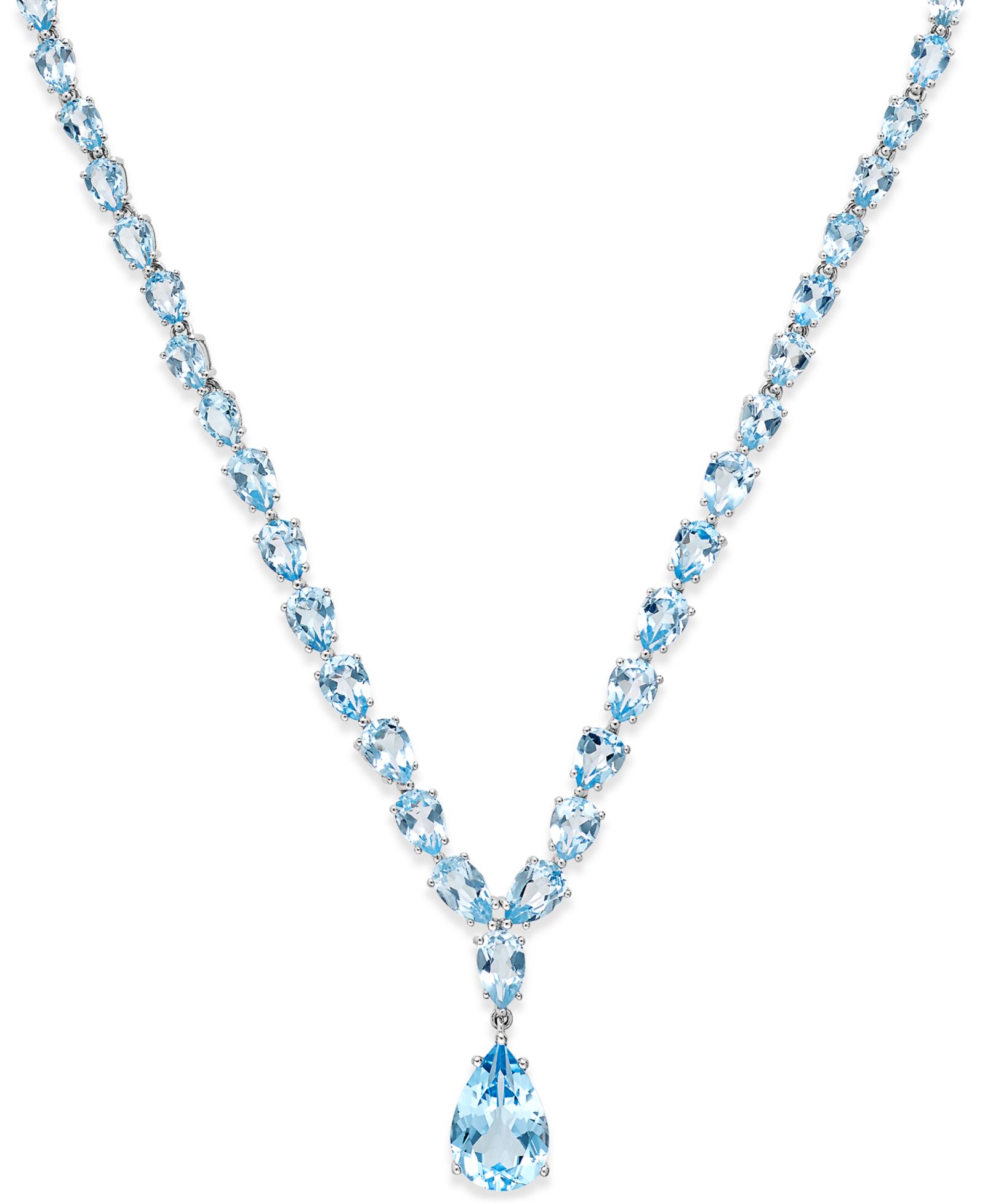 Ожерелье Sky Blue Topaz Statement в Sterling Silver