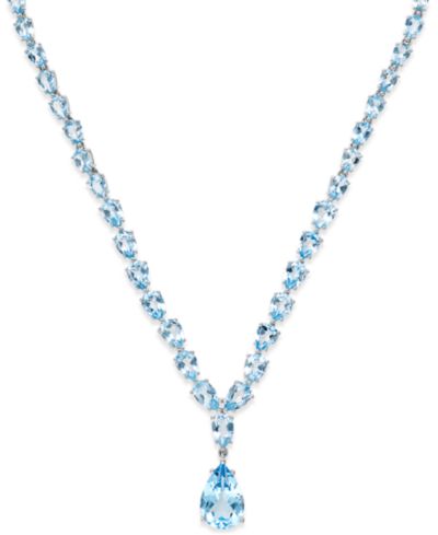 Sky Blue Topaz Statement Necklace (30 ct. t.w.) in Sterling Silver