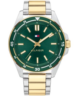 Tommy Hilfiger Мужские кварцевые часы с двухцветным стальным браслетом 42mm
