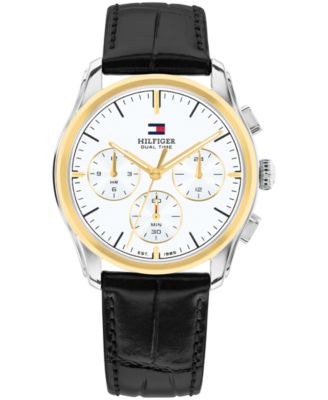 Мужские наручные часы Tommy Hilfiger Multi-Function Black Leather Strap 38mm