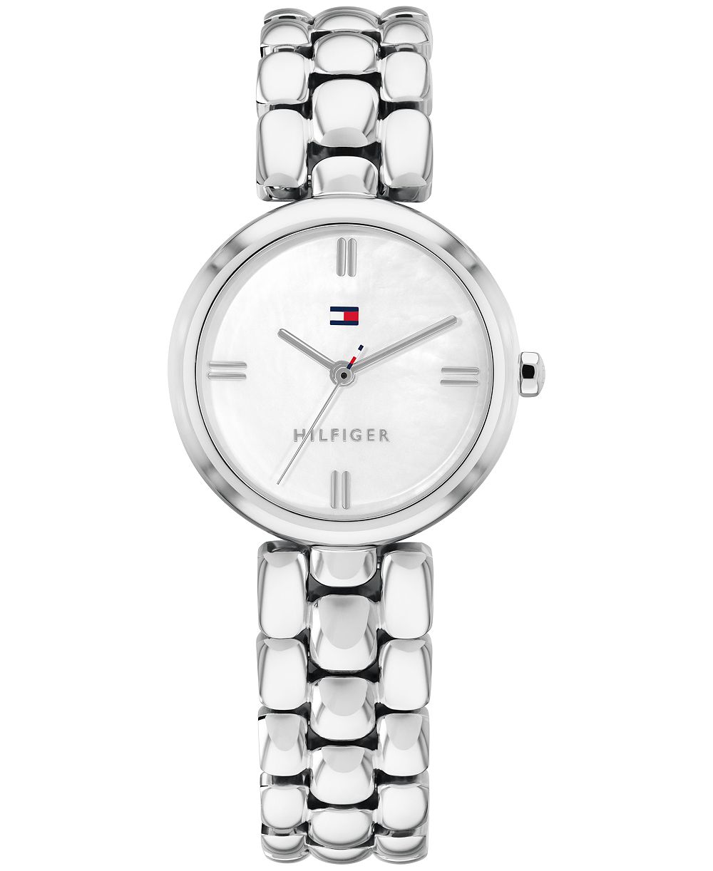 Женские кварцевые наручные часы Tommy Hilfiger, серебристая нержавеющая сталь, 26mm