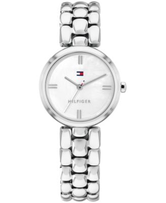 Женские кварцевые наручные часы Tommy Hilfiger, серебристая нержавеющая сталь, 26mm