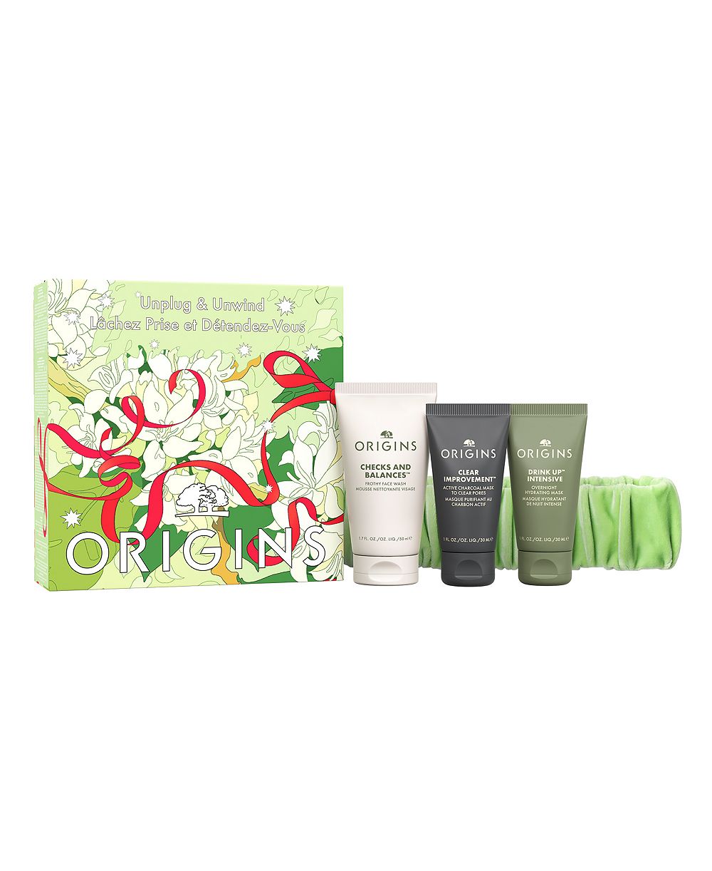 Origins Подарочный набор по уходу за кожей Get Un-Ready, 4 предмета
