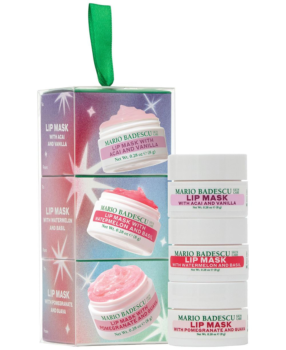 Mario Badescu набор из 3 мини-масок для губ