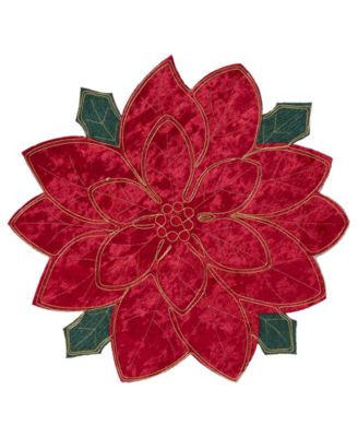 Праздничная скатерть Elrene с фигурой пуансеттии 15" x 15"