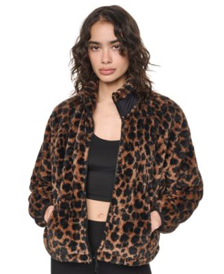Женская куртка DKNY Sport Printed Sherpa Fleece Mock Neck