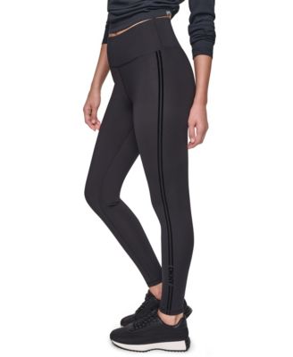 DKNY Sport Women's Flocked Subtle Shine High-Waist 7/8 Legging