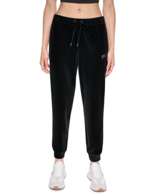 Мужские джоггеры DKNY Sport с высокой посадкой и логотипом из страз в стиле varsity