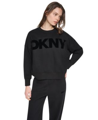 Женский свитшот DKNY Sport с графическим принтом и буфами, оверсайз