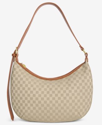 Style & Co Checkered Soft Knit Large Crescent Shoulder Bag, Macy's Exclusive